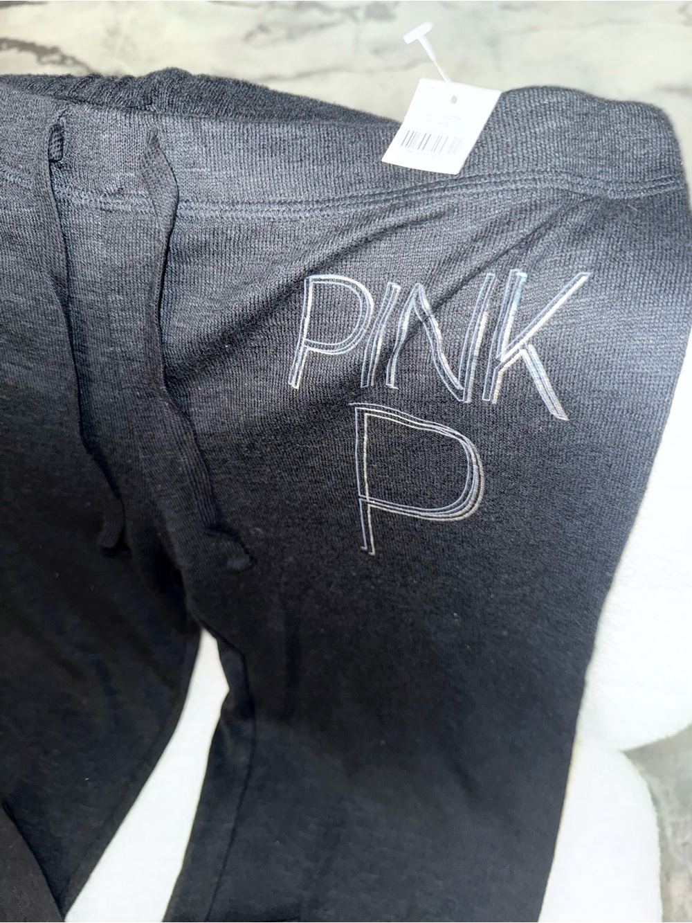 Victorias Secret Pink vintage y2k lightweight sweatpants Small Black